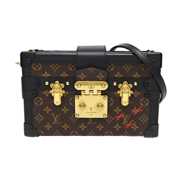 PETITE MALLE Monogram Coated Canvas Brown