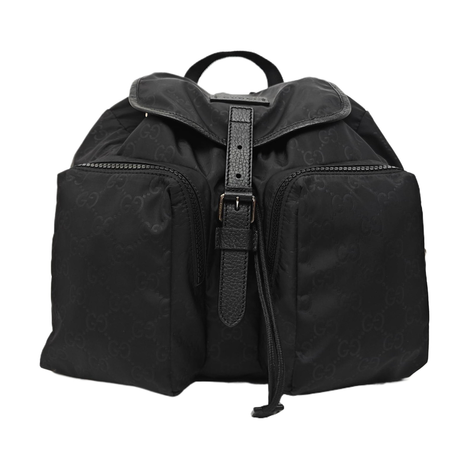 Monogram Nylon Backpack Black