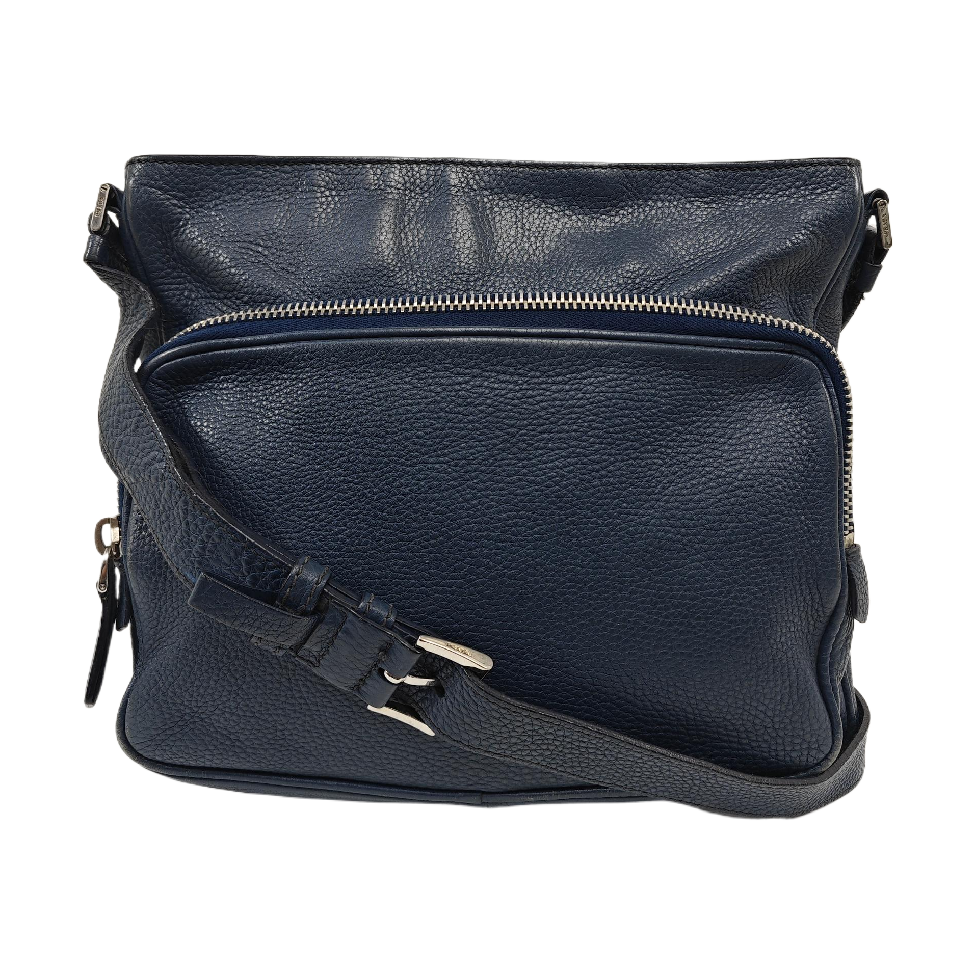 Vela Messenger Bag Calfskin Blue