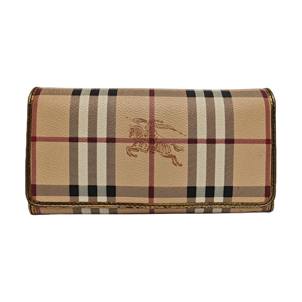 Coated Canvas Wallet Beige