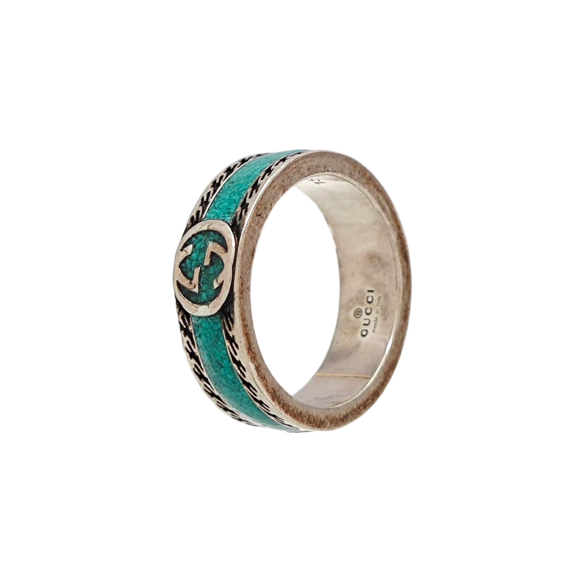 Interlocking G 925 Sterling Silver Ring EU 54