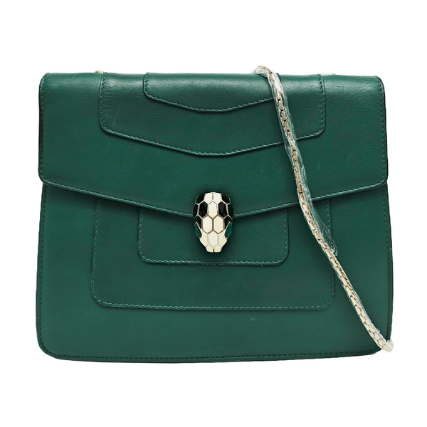SERPENTI FOREVER Medium Calfskin Green