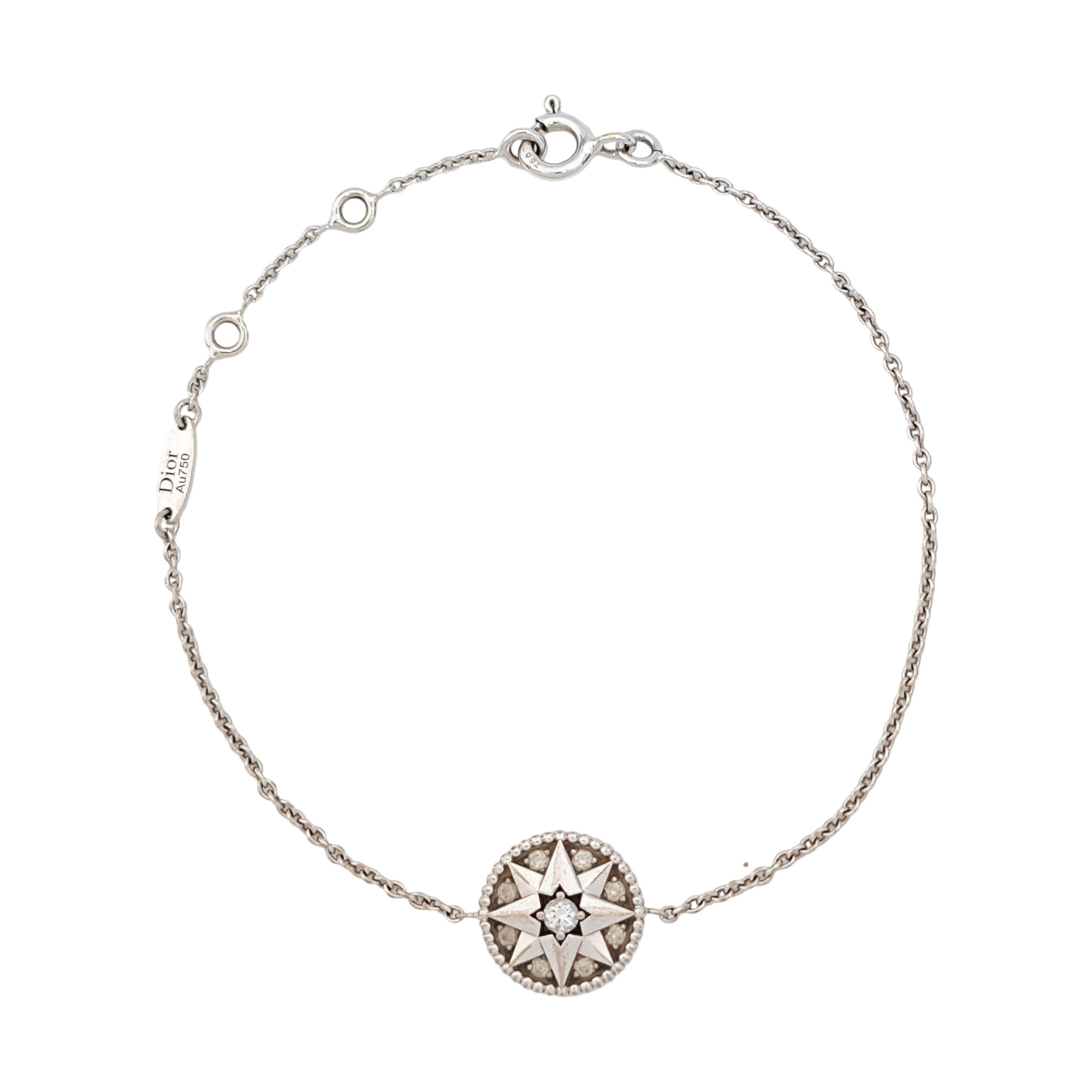 Rose Des Vents 18k White Gold Silver Bracelet