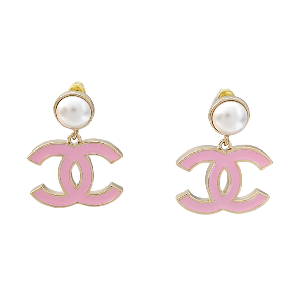 Metal Pink Stud Earrings