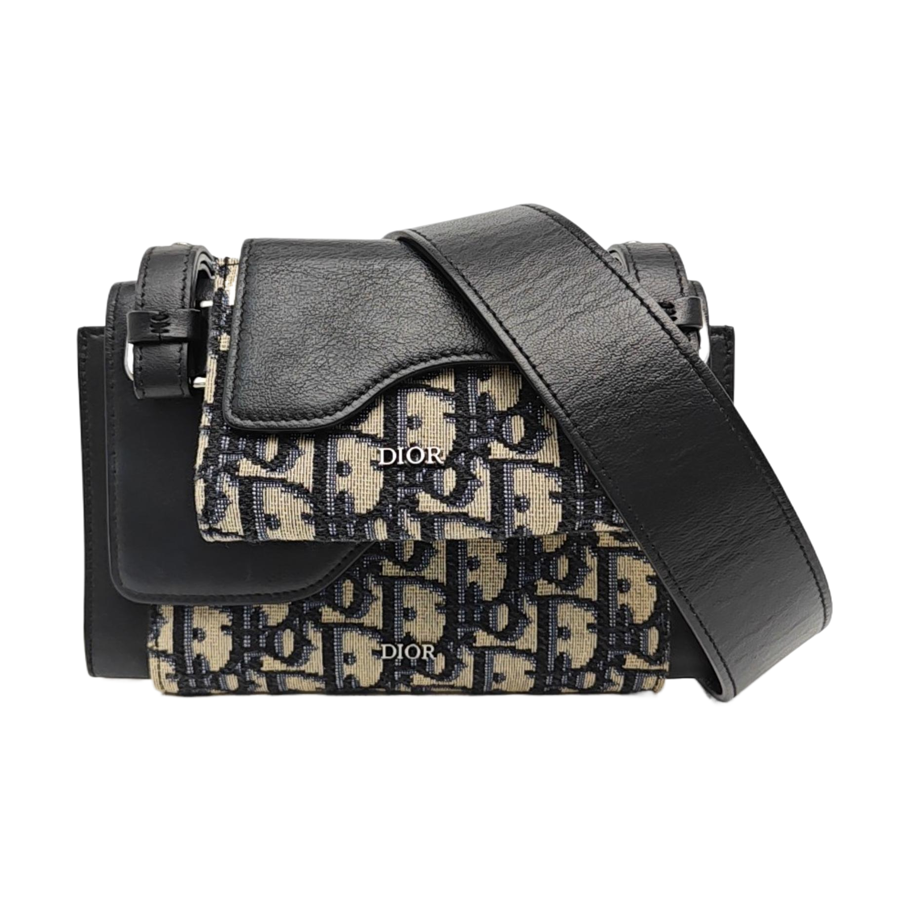 Calfskin Crossbody Bag Black