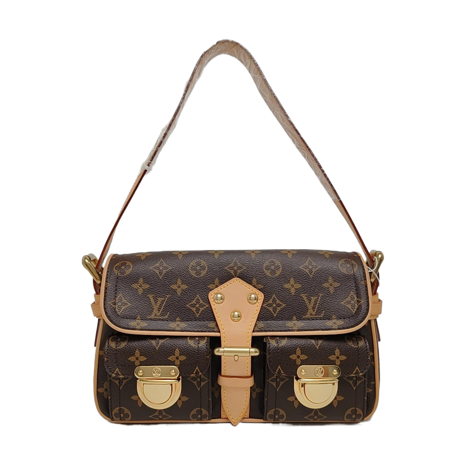 HUDSON PM Monogram Coated Canvas Brown