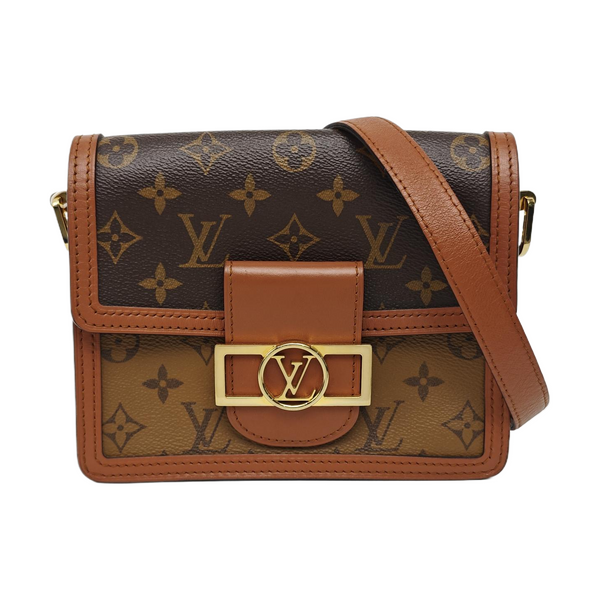 DAUPHINE Mini Monogram Coated Canvas Brown