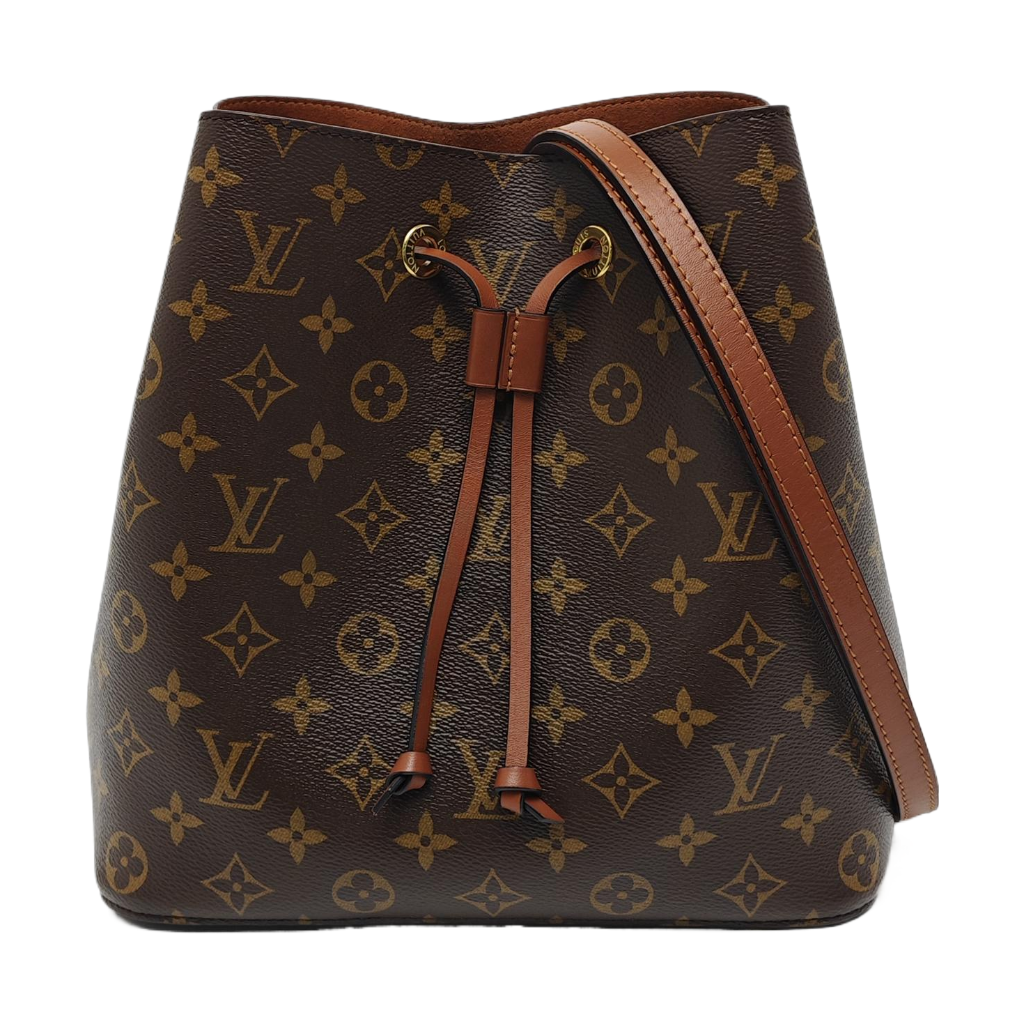 NÉONOÉ MM Monogram Coated Canvas Brown
