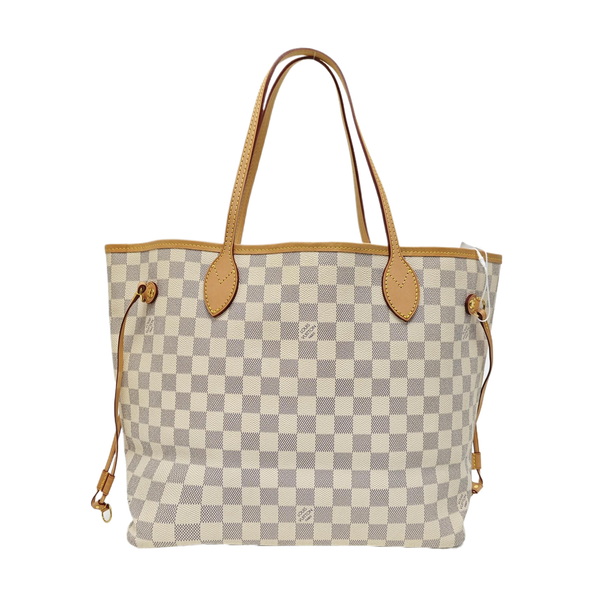 NEVERFULL MM Damier Azur Coated Canvas Beige