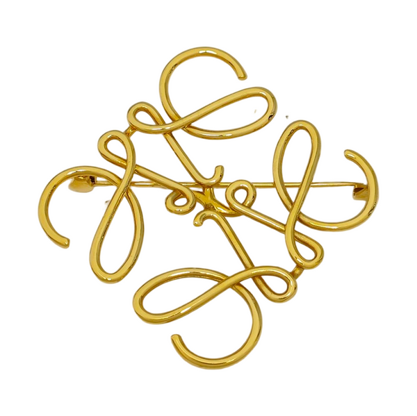 Anagram Metal Gold Brooch