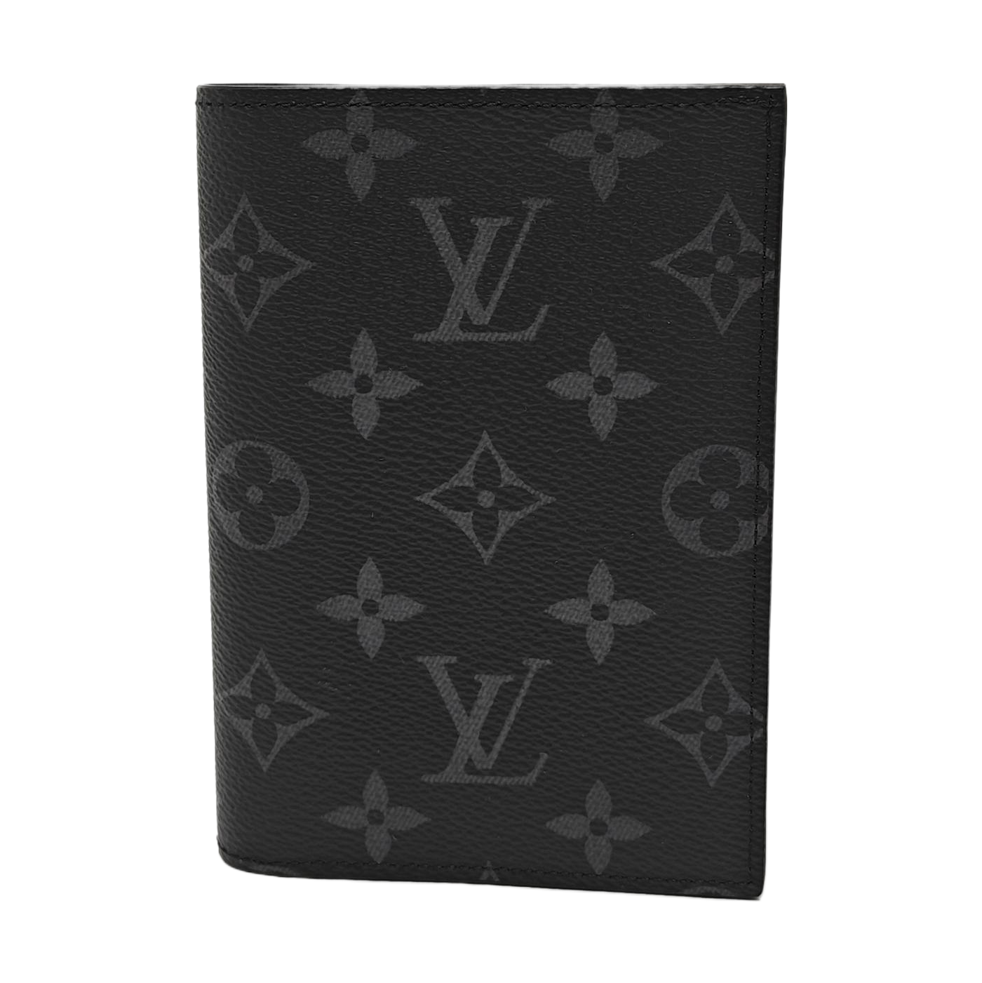 Monogram Coated Canvas Clutch Gray