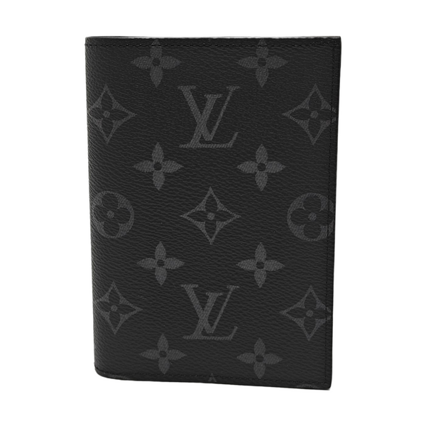 Monogram Coated Canvas Clutch Gray