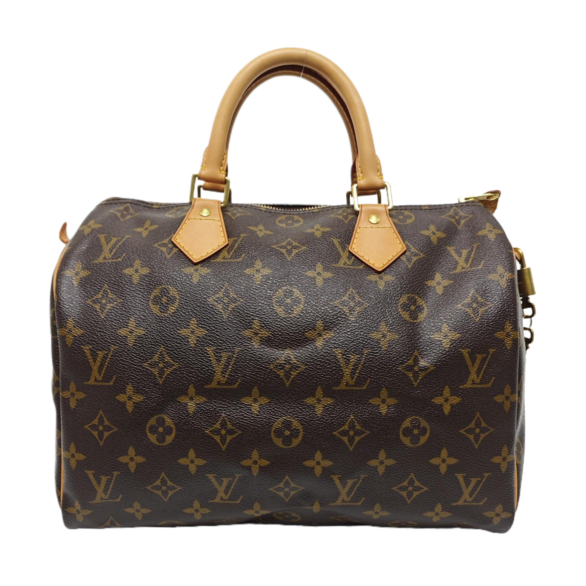 SPEEDY 30 Monogram Coated Canvas Brown