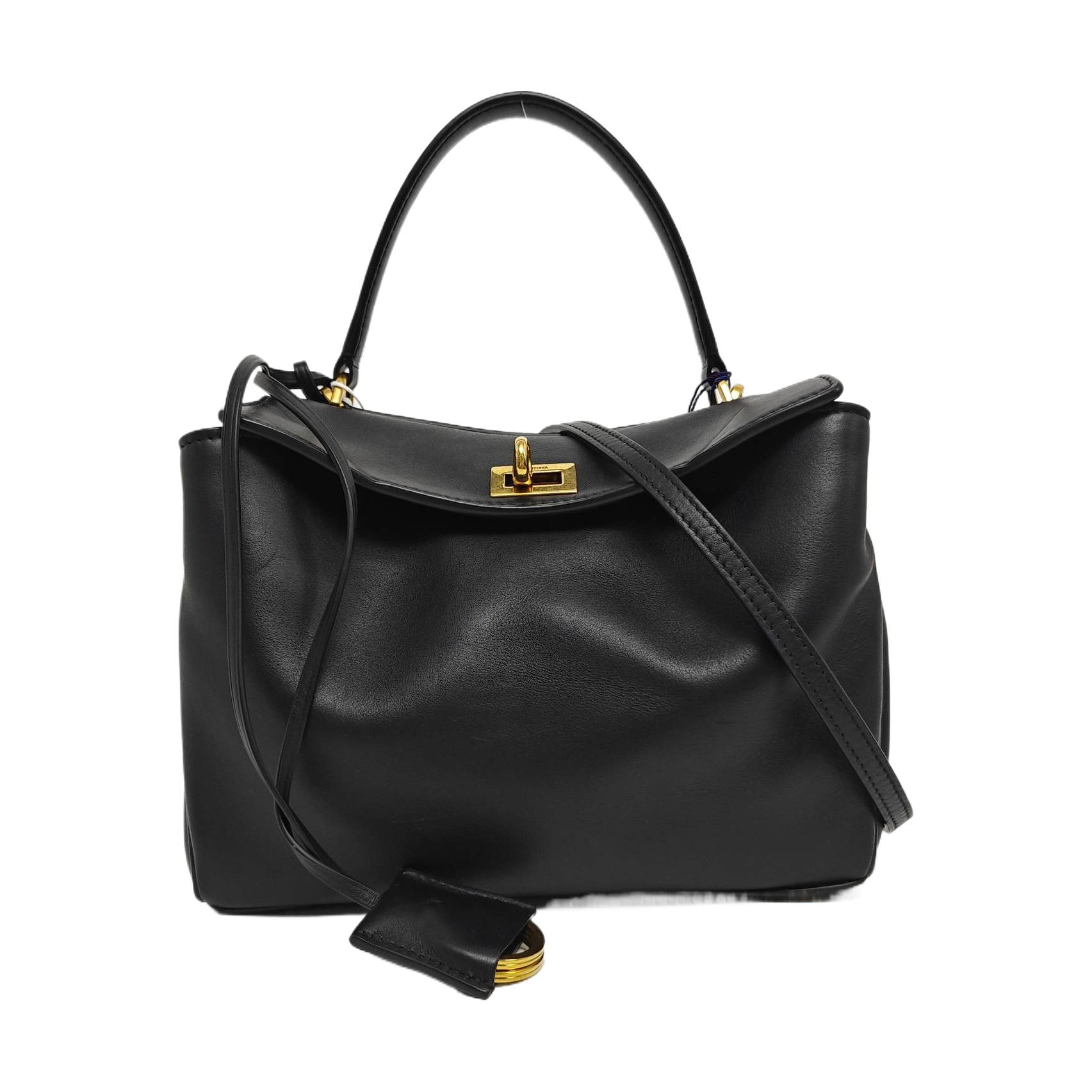 Calfskin Shoulder Bag Mini Black