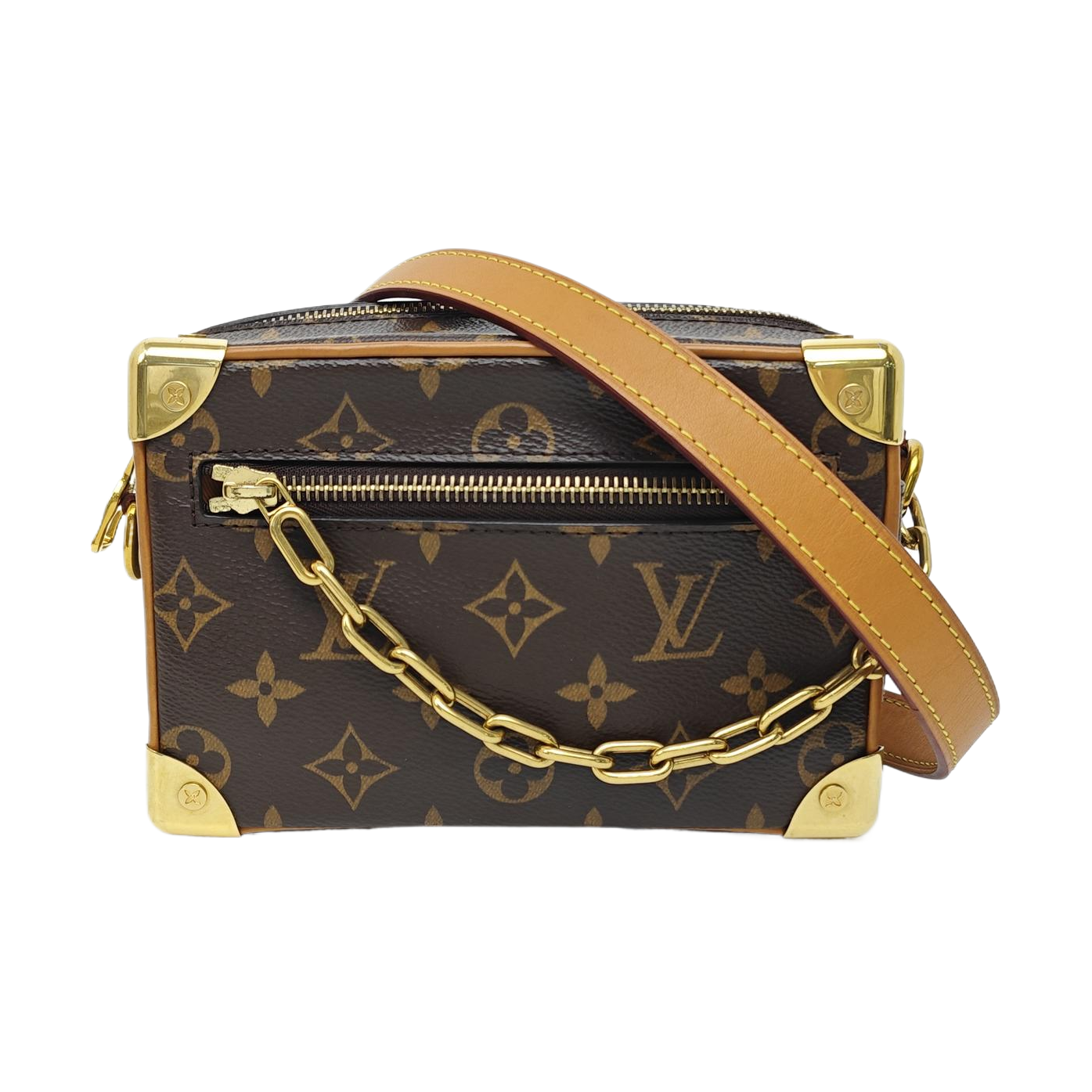 SOFT TRUNK Mini Monogram Coated Canvas Brown