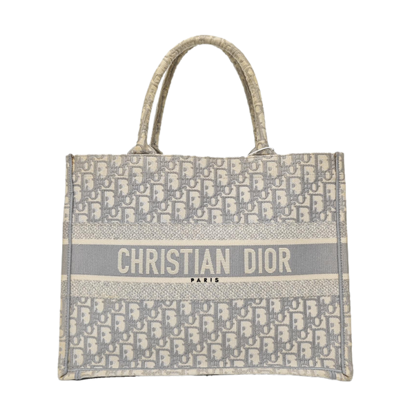 Book Tote Medium Oblique Canvas Gray