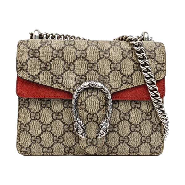 Dionysus Mini Monogram Coated Canvas Beige