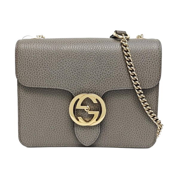 Authenticated pre-owned  Interlocking G Small Calfskin Grey - Shoulder Bag at Looply