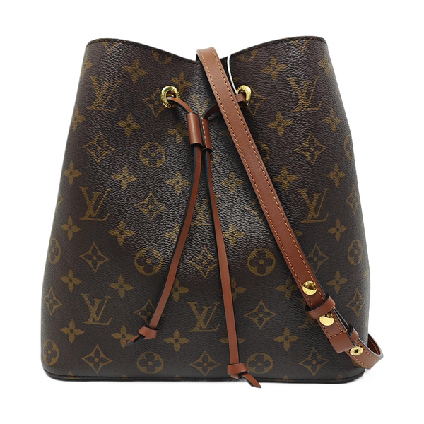 NÉONOÉ MM Monogram Coated Canvas Brown