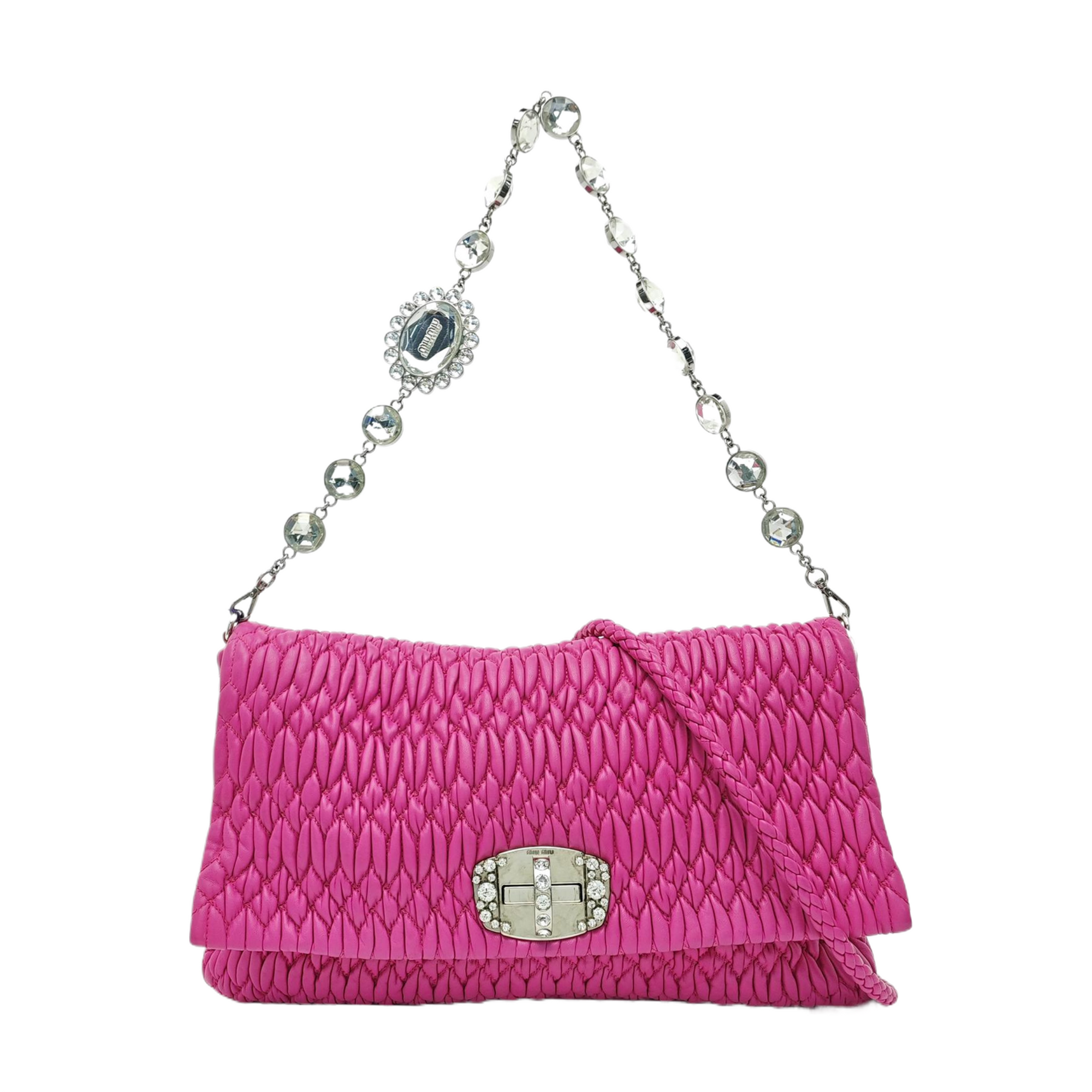Crystal Quilted Lambskin Red