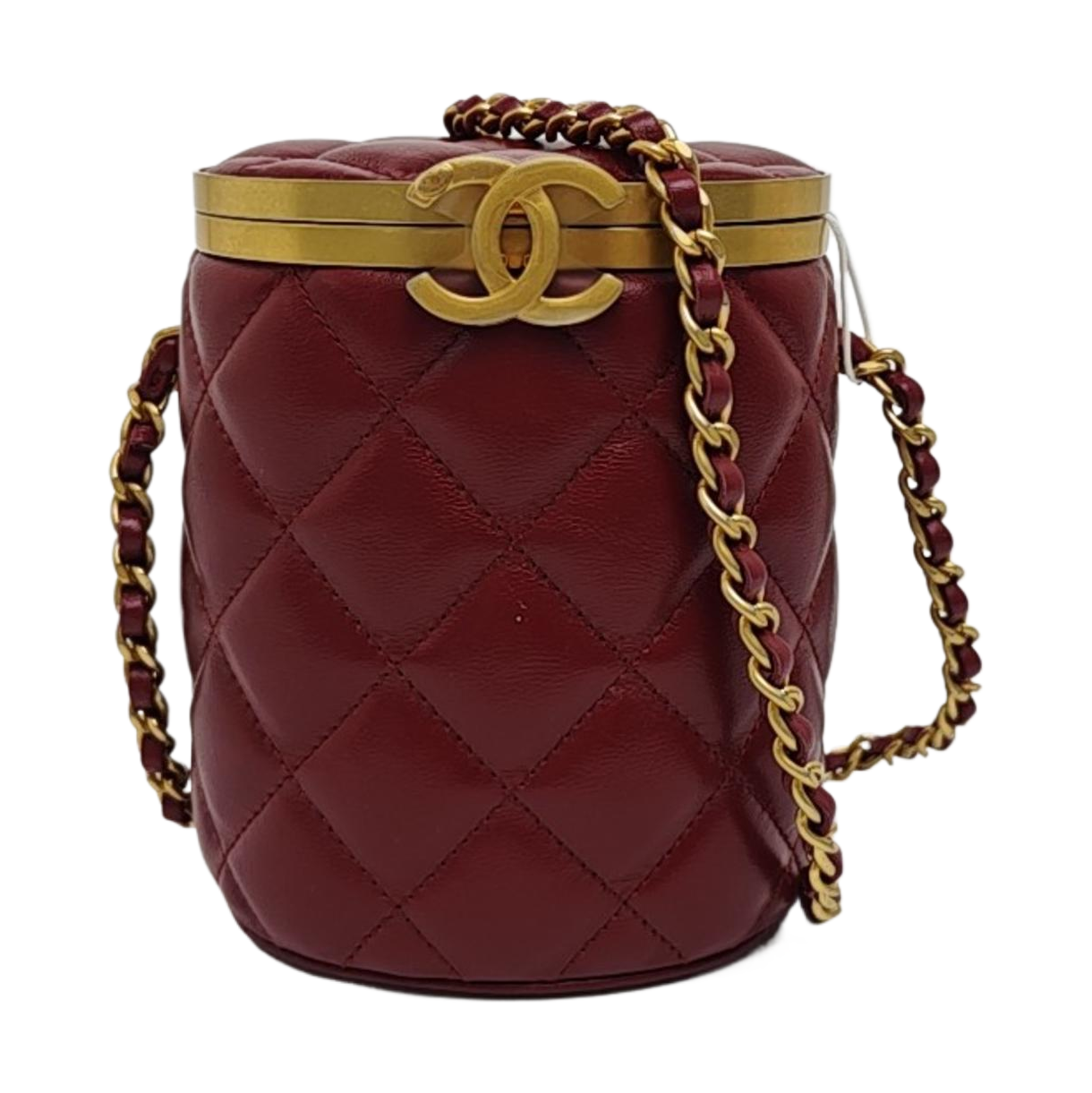 CROWN BOX VANITY Quilted Lambskin Red