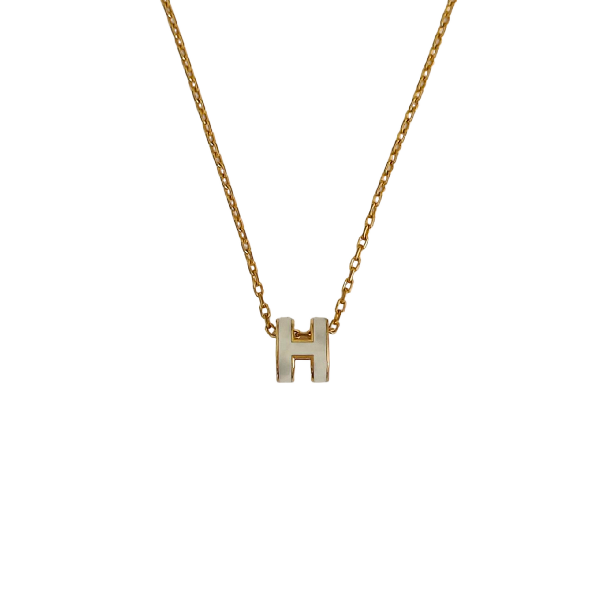 Pop H Metal Gold Necklace