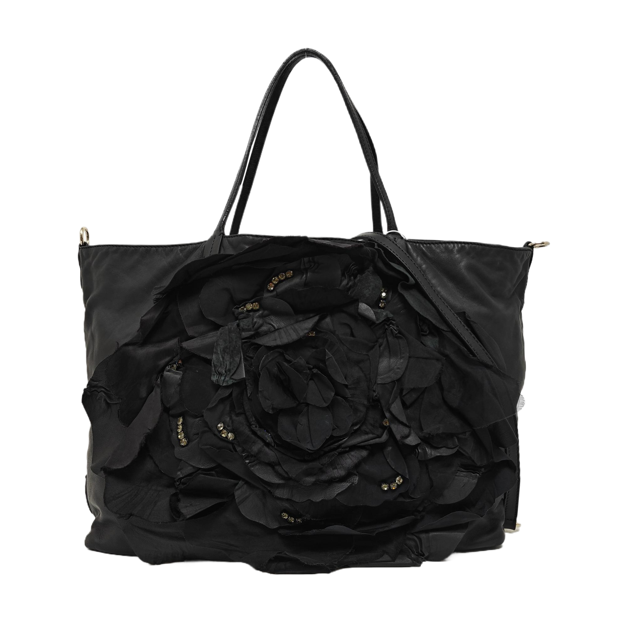 Lambskin Tote Bag Black