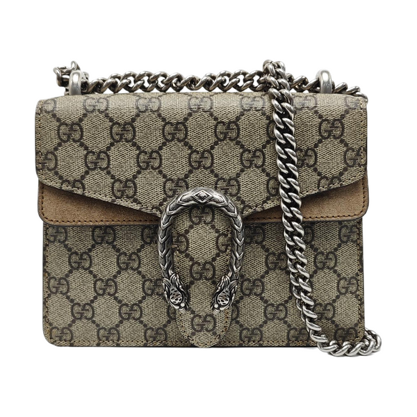 Dionysus Mini Monogram Coated Canvas Beige