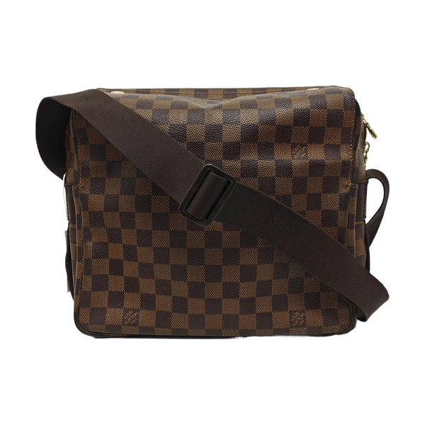 NAVIGLIO Damier Ebene Coated Canvas Brown