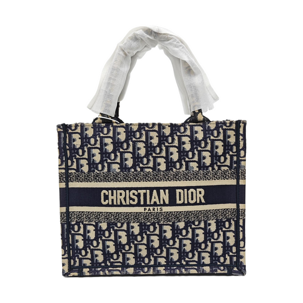 Book Tote Small Oblique Canvas Blue