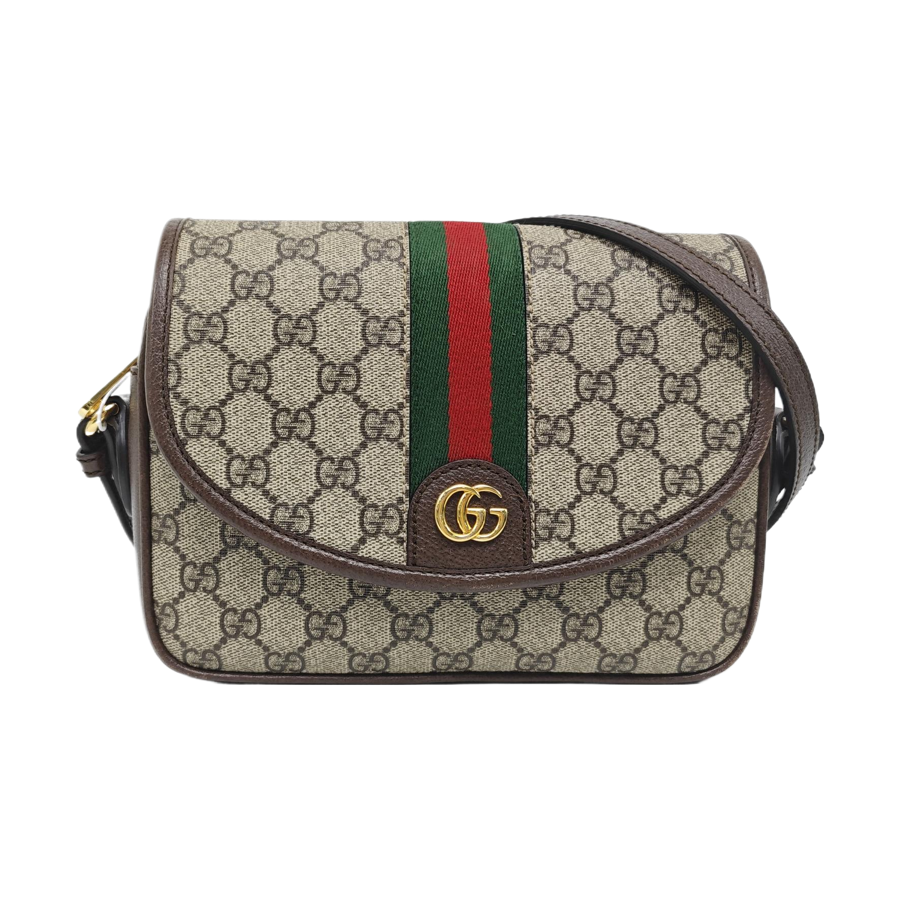 Ophidia Small Monogram Coated Canvas Beige
