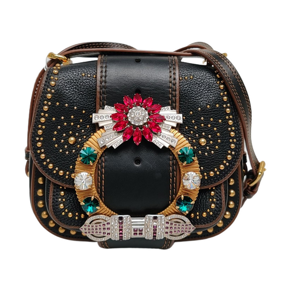 Miu Lady Calfskin Black