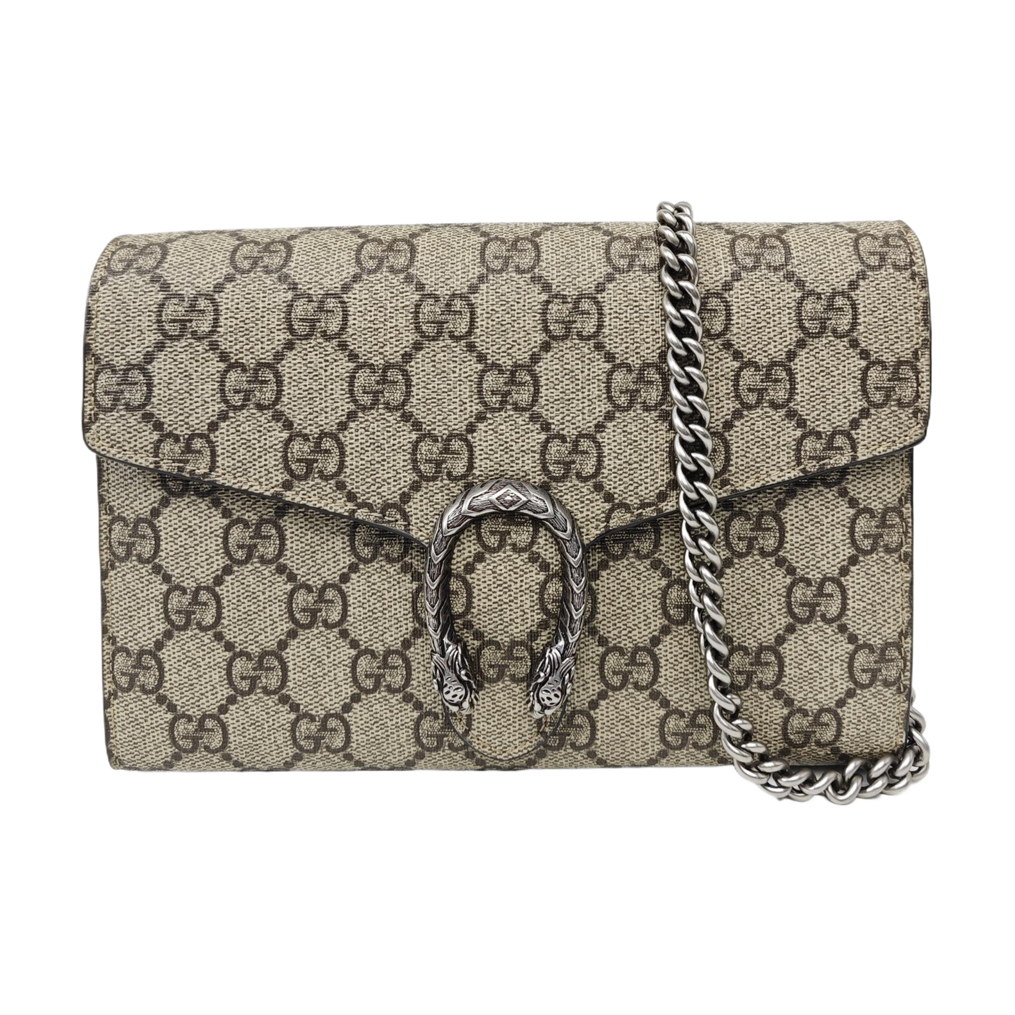 Dionysus Mini Monogram Coated Canvas Black