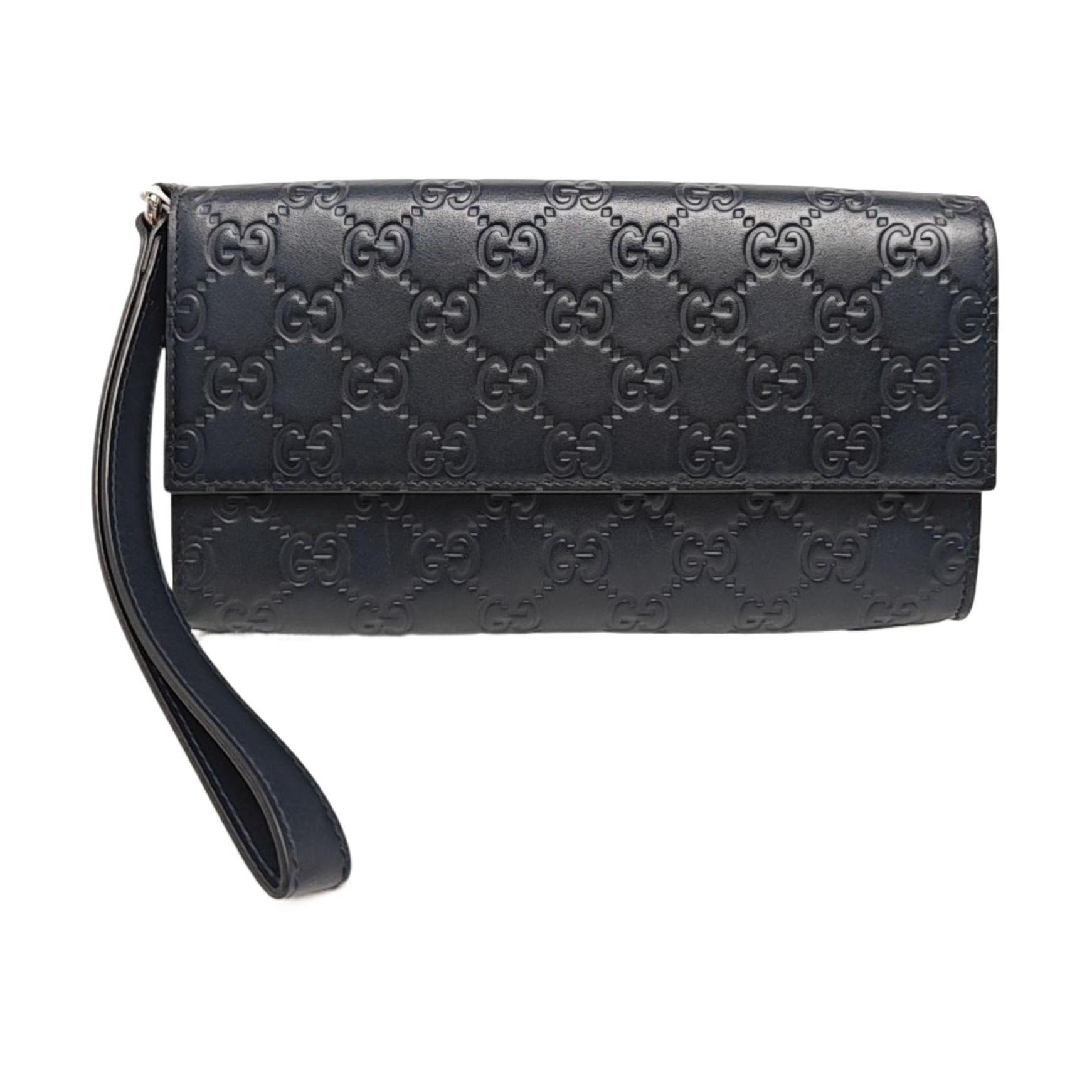 Monogram Calfskin Clutch Blue