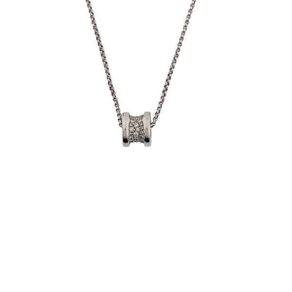 B.ZERO1 18k White Gold Silver Necklace