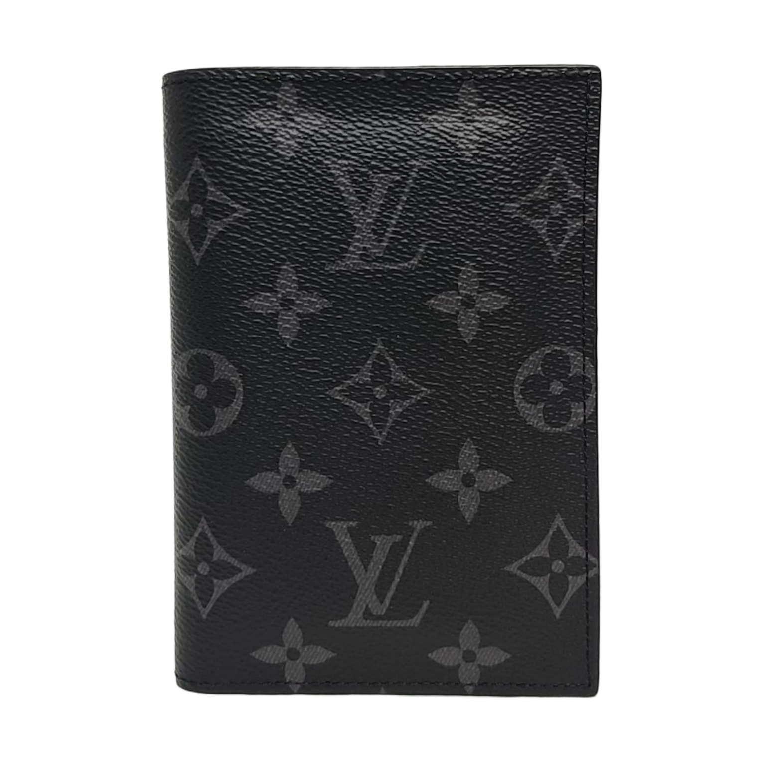 Monogram Coated Canvas Card Holder Gray