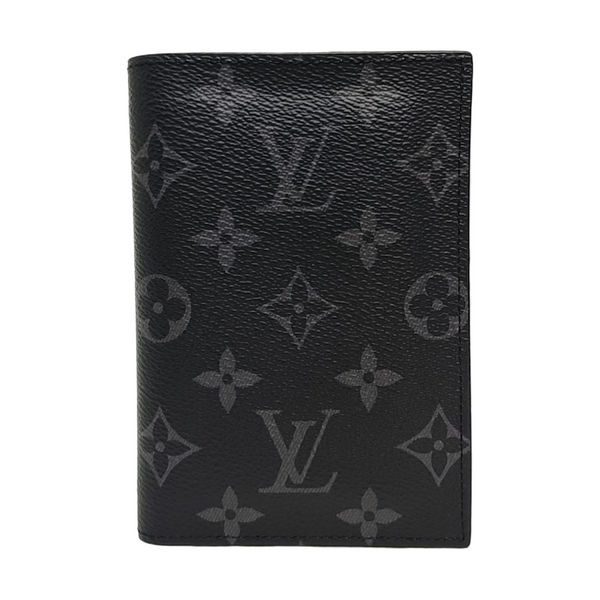 Monogram Coated Canvas Card Holder Gray