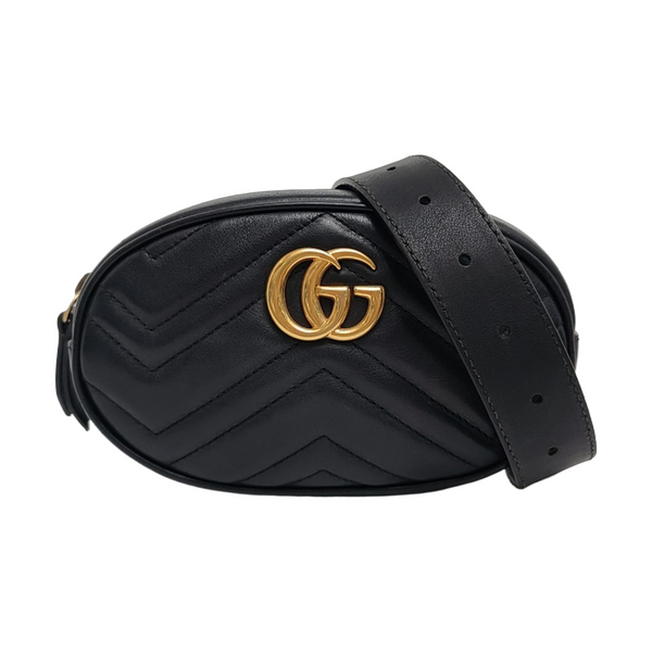 GG Marmont Piel de becerro matelassé negra