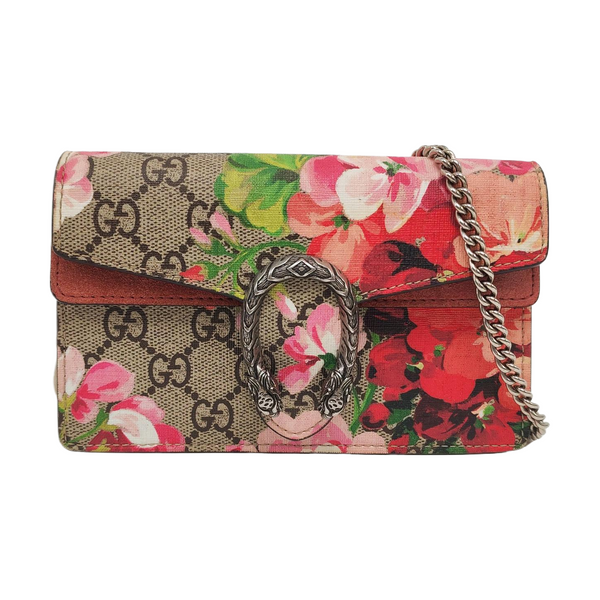 Dionysus Super Mini Monogram Coated Canvas Beige