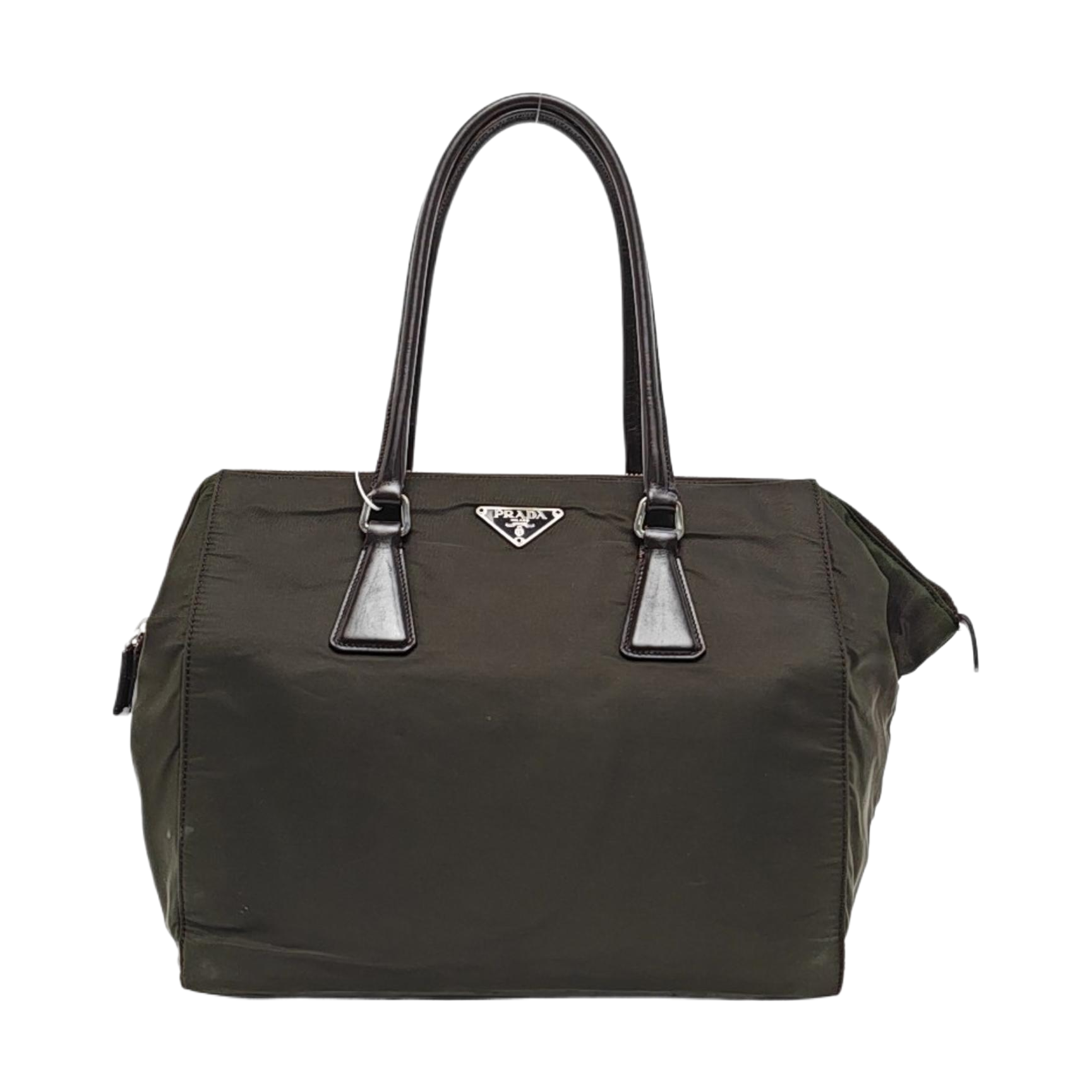 Nylon Top Handle Bag Green