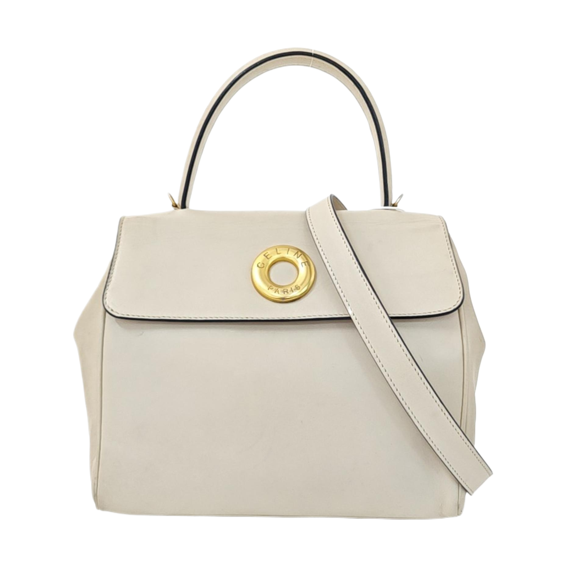 Calfskin Shoulder Bag Beige