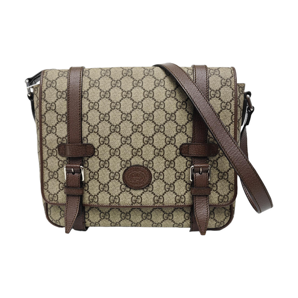 Monogram Coated Canvas Shoulder Bag Brown