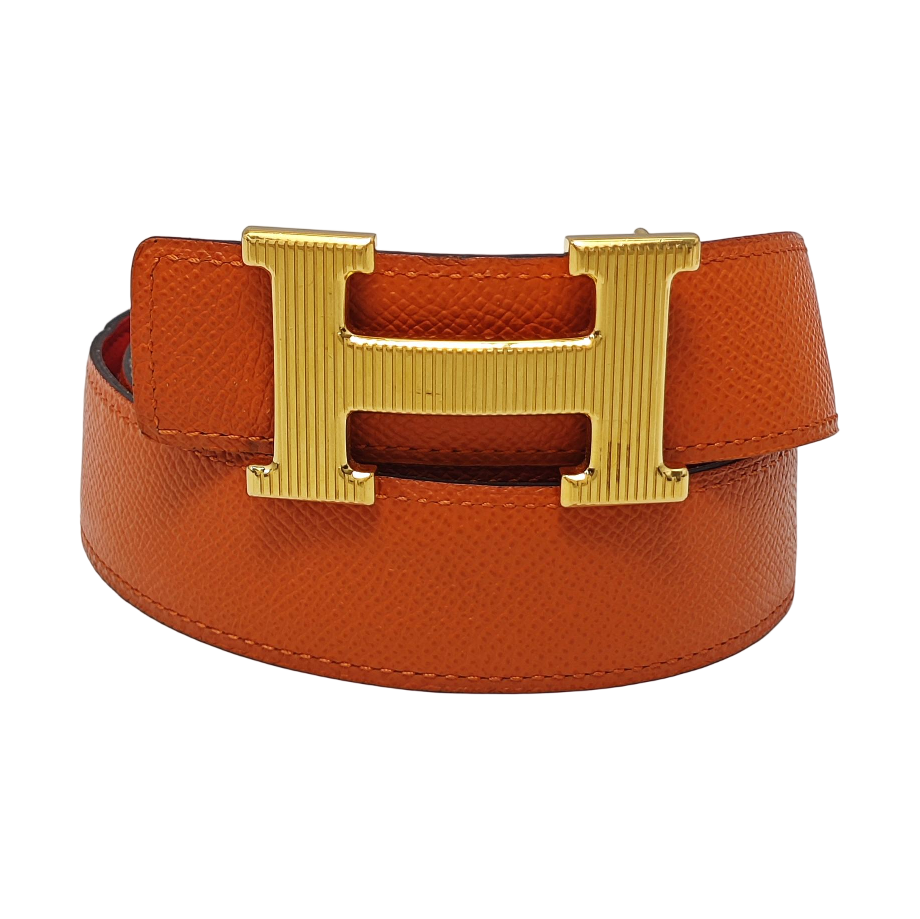 Leather Belt Orange