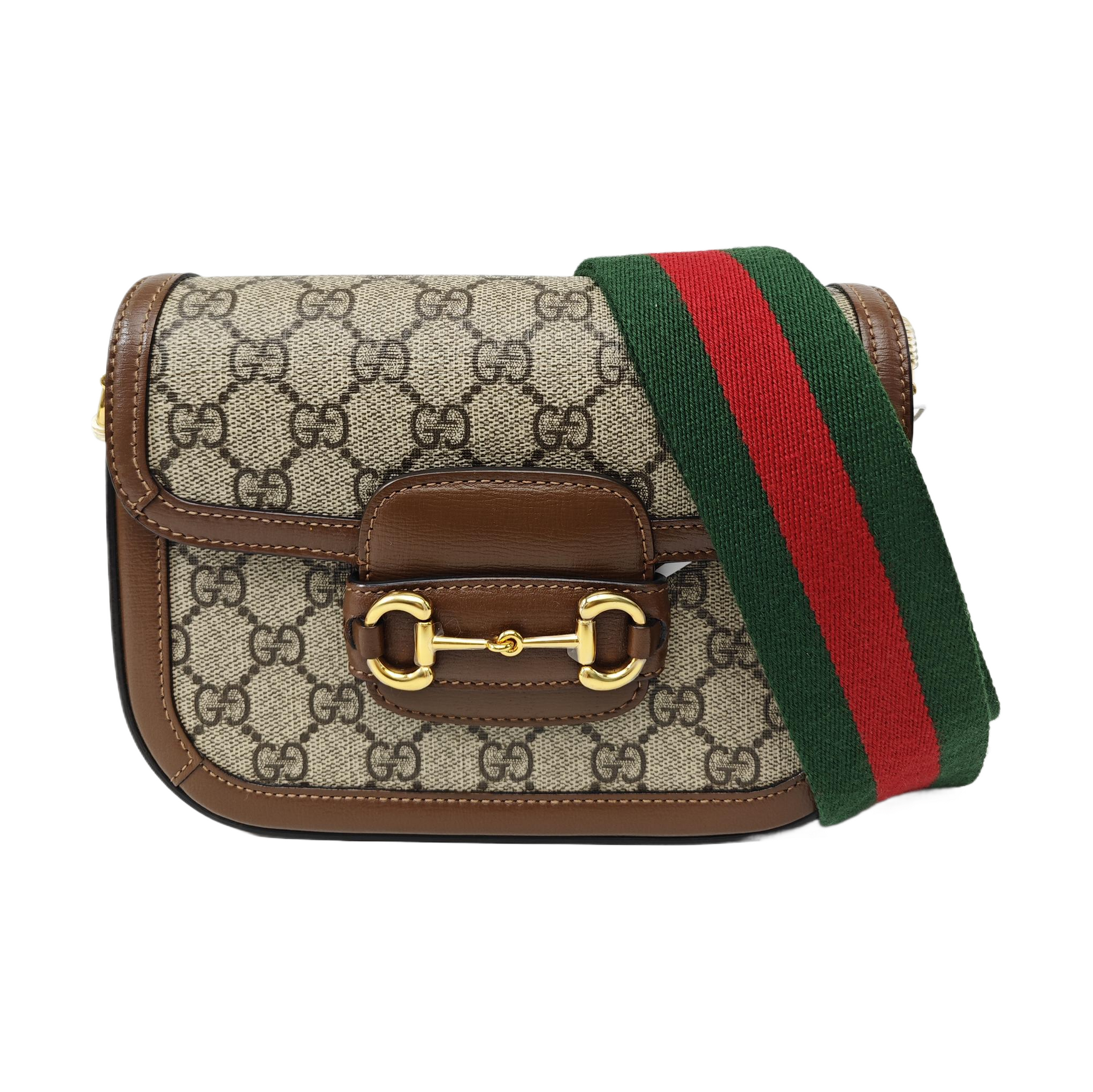 Horsebit 1955 Medium Monogram Coated Canvas Black