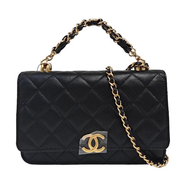 WOC Quilted Grained Calfskin Black