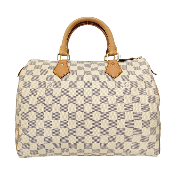 SPEEDY 30 Damier Azur Coated Canvas White