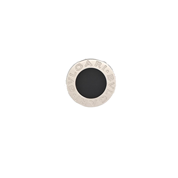 18k White Gold Black Stud Earring