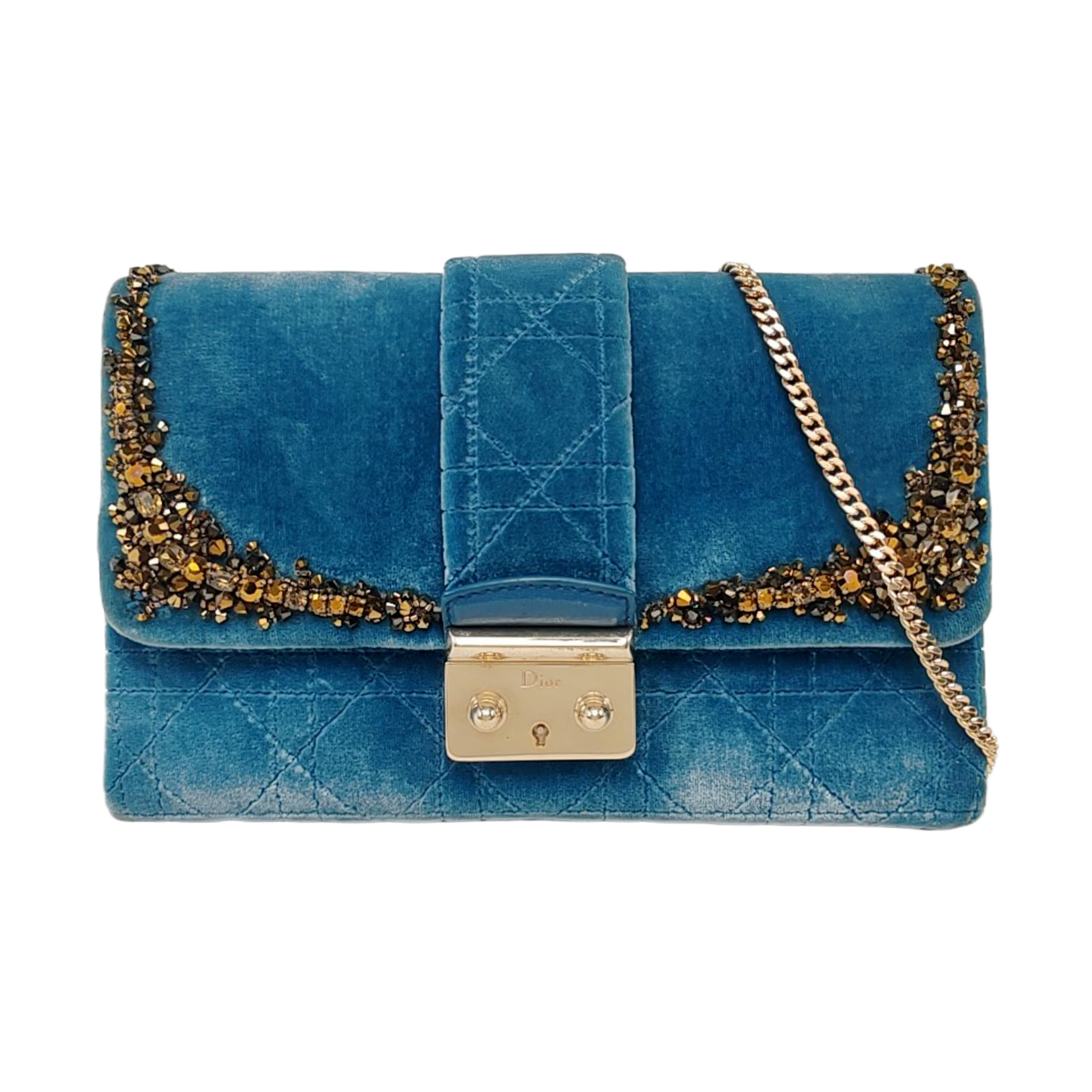 Miss Dior Cannage Velvet Blue
