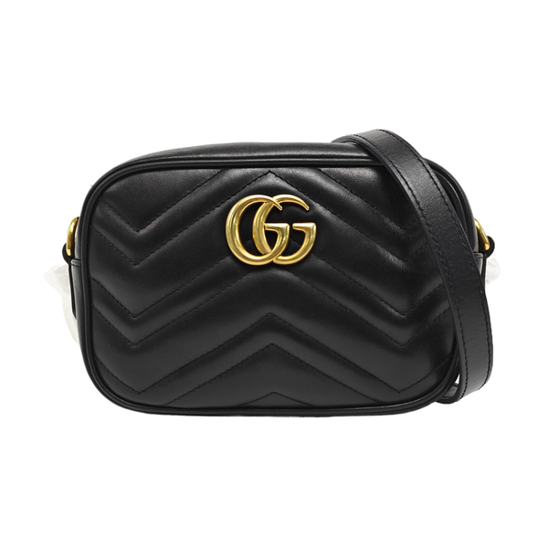 GG Marmont Mini Quilted Calfskin Black