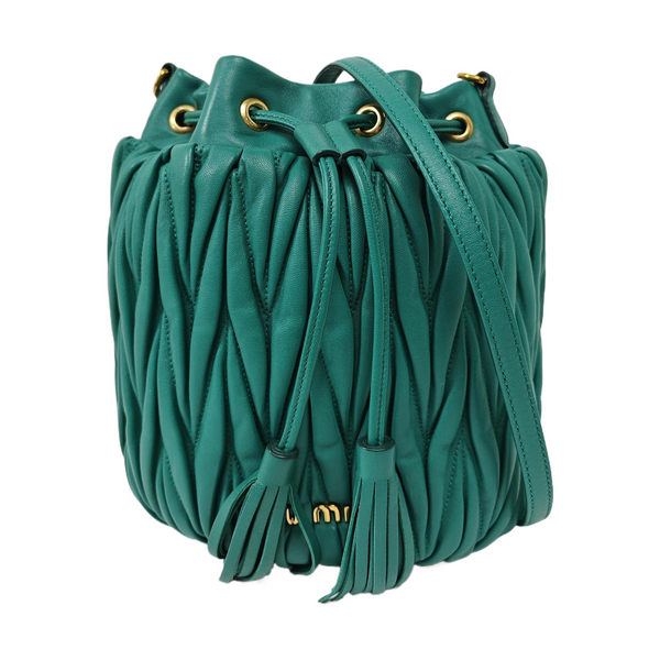 Matelassé Quilted Lambskin Green